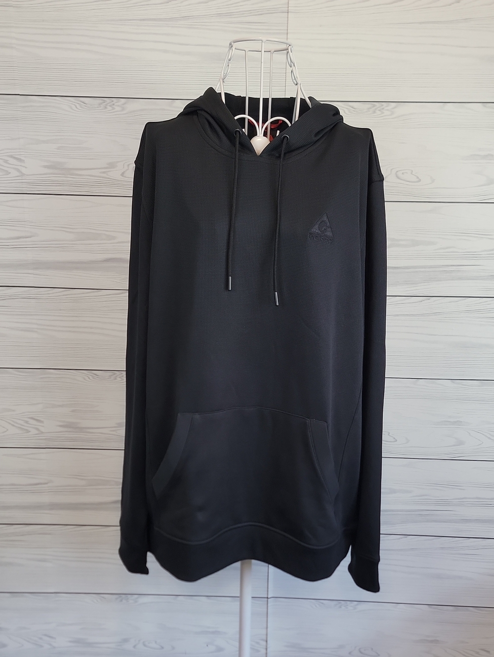 Gerry Black Hooded Pullover Sweatshirt Mens Size L NWT